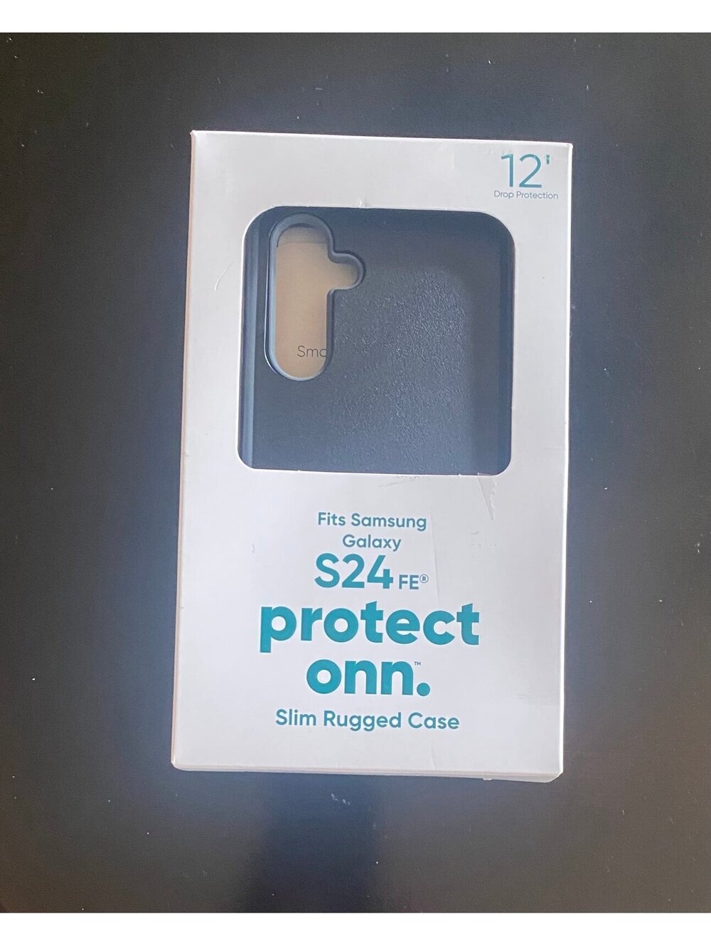Onn Slim Rugged Case for Samsung Galaxy S24 FE Black